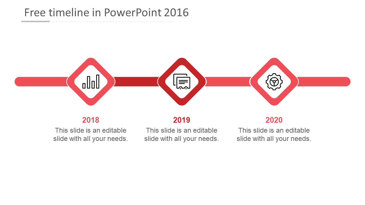 Free - Free Timeline In PowerPoint 2016 Slide Template Design